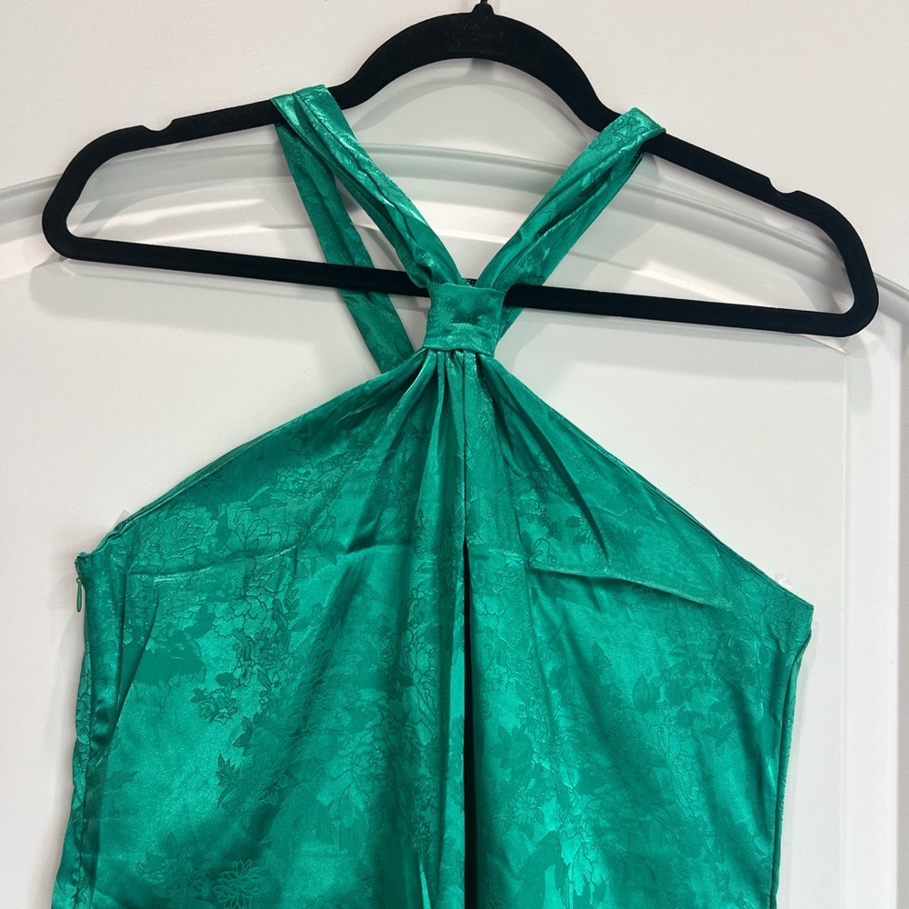 Emerald Green Halter Dress